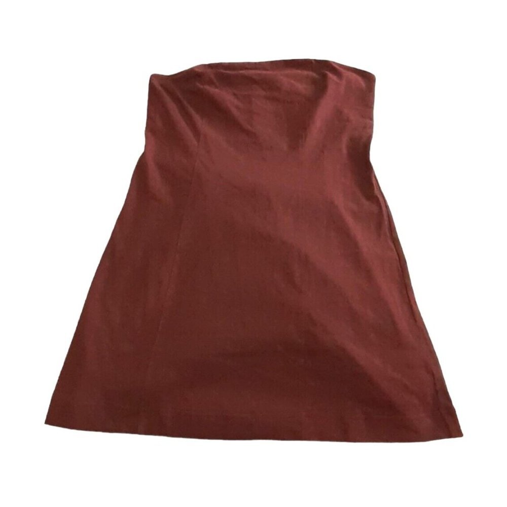 Free People Beach Strapless Dress Smocked Back L Brown Bathing Suit Cover - Picture 2 of 7